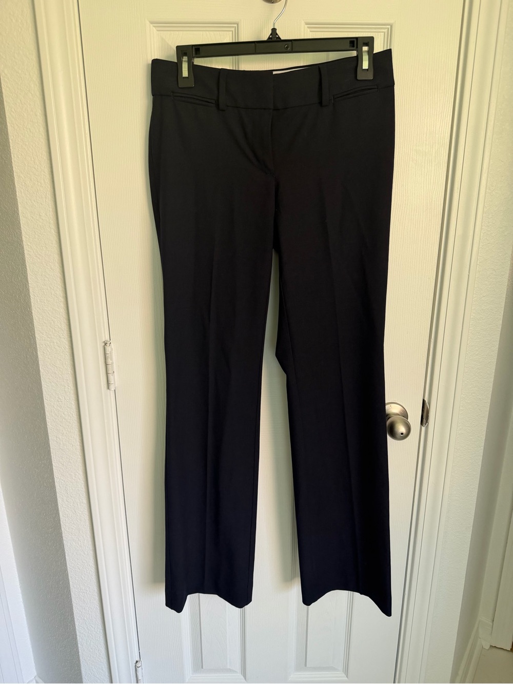 LOFT Navy Straight-Leg Work Marissa Trousers